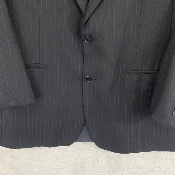 Brooks Brothers 1818 Madison SAXXON Suit Jacket Blazer Size 43R 38W Black Stripe - Picture 11 of 16